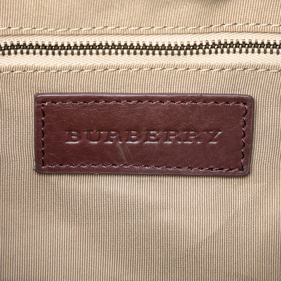 Pre-Loved Burberry Supernova Check Coated Canvas Star Studded Hernville Hobo - Picture 5 of 7